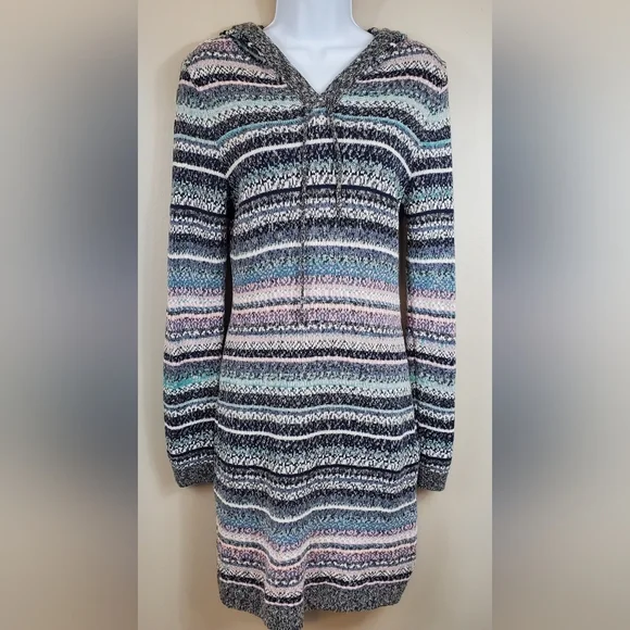Maurices | Dresses | Maurices Sweater Dress With Hood And Tie Vneck |  Poshmark